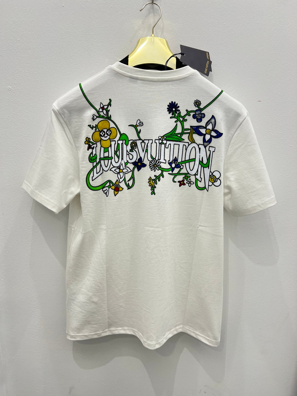 T-Shirt L.V Over Fit White Chain