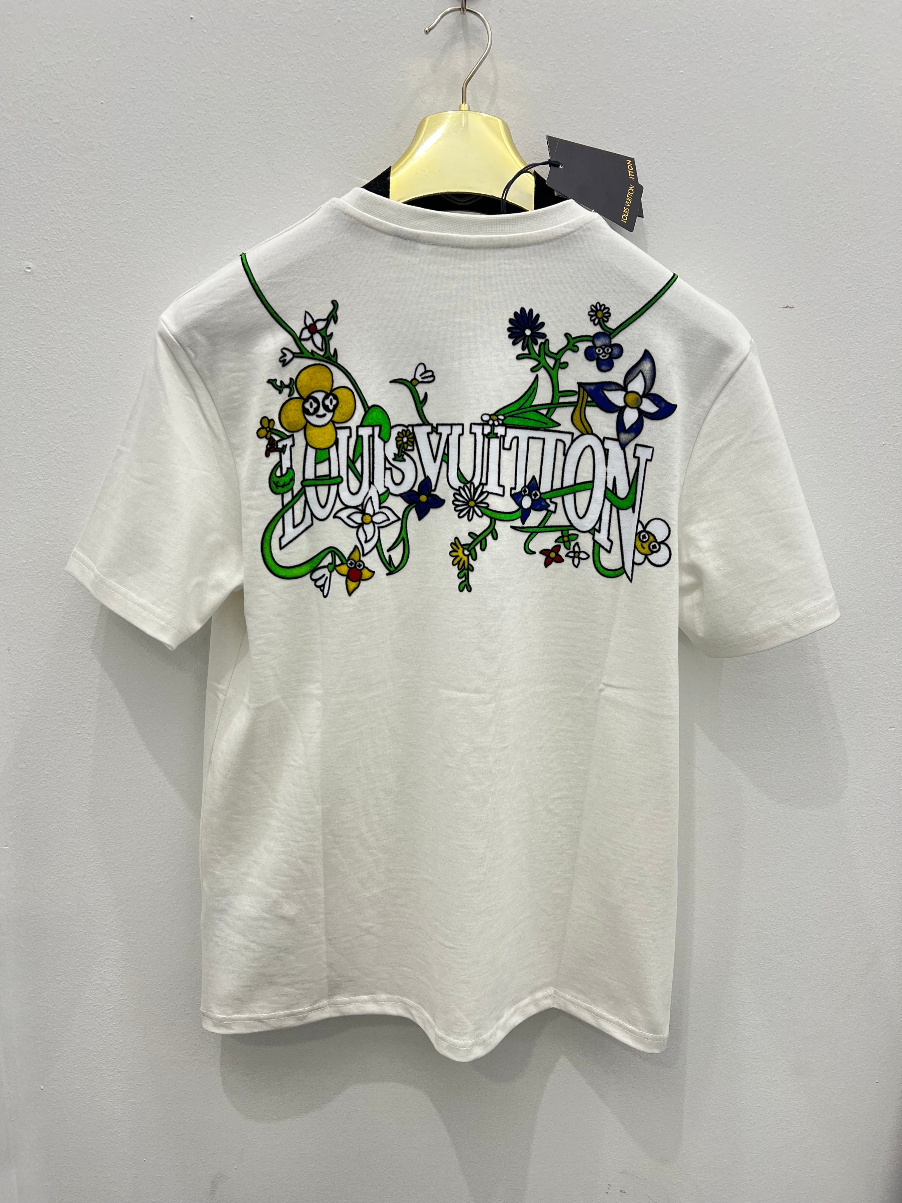 T-Shirt L.V Over Fit White Chain
