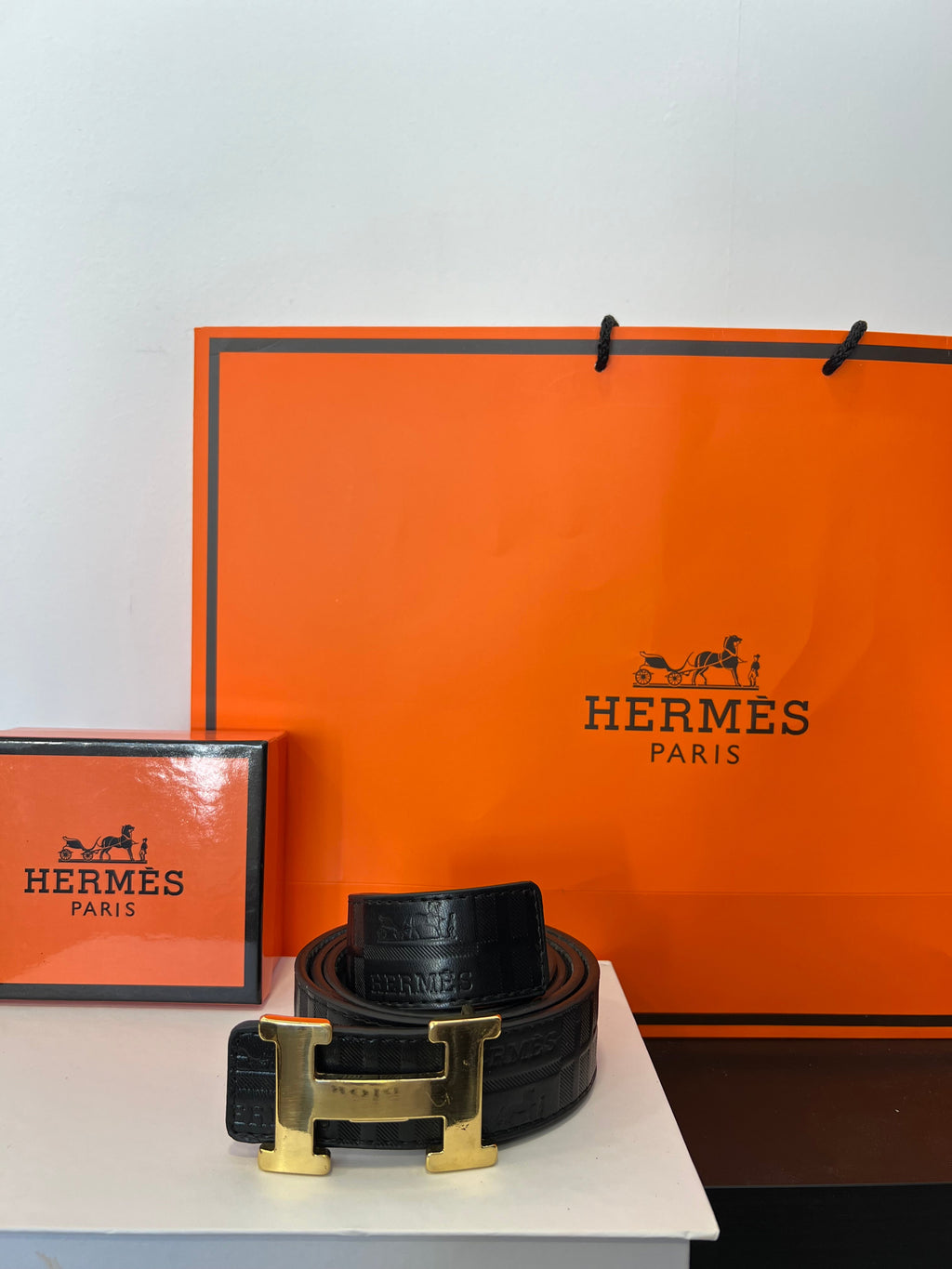 Hermes Belt Black/Gold