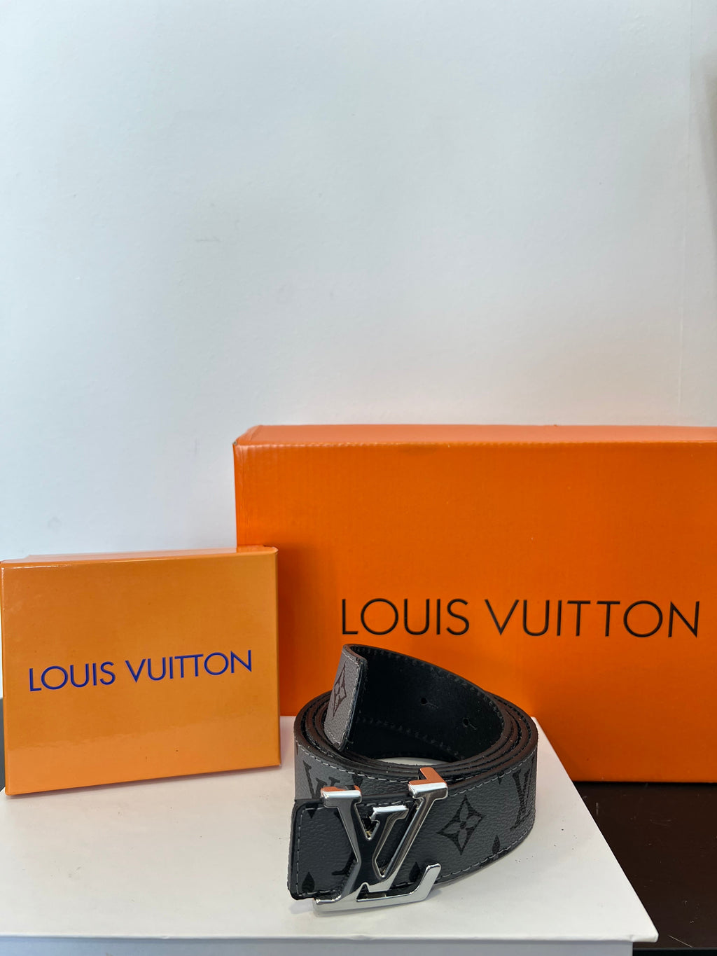 LV Belt Monogram Grey/Black