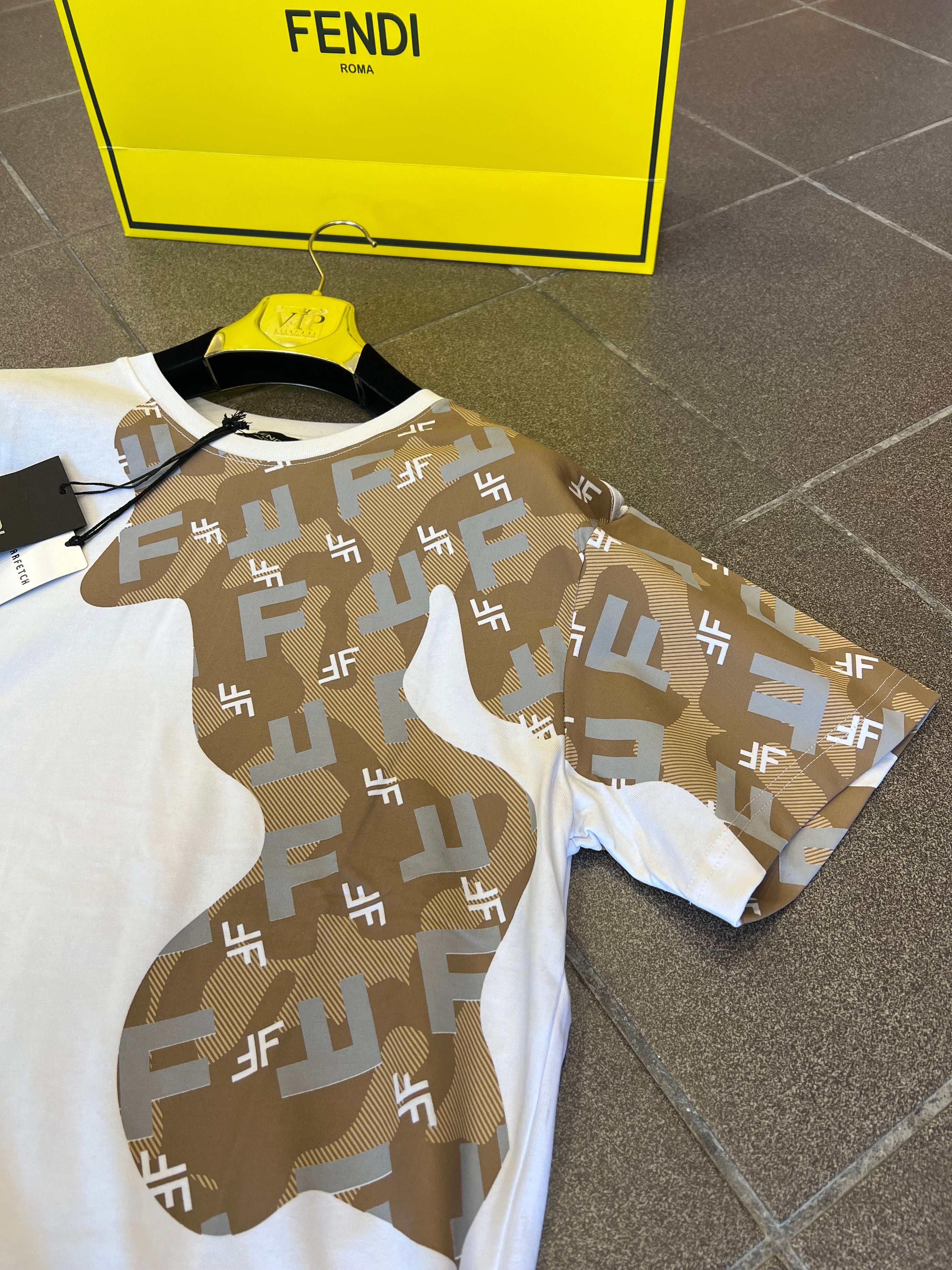 T-Shirt Fendi Over Fit White Oxfrd