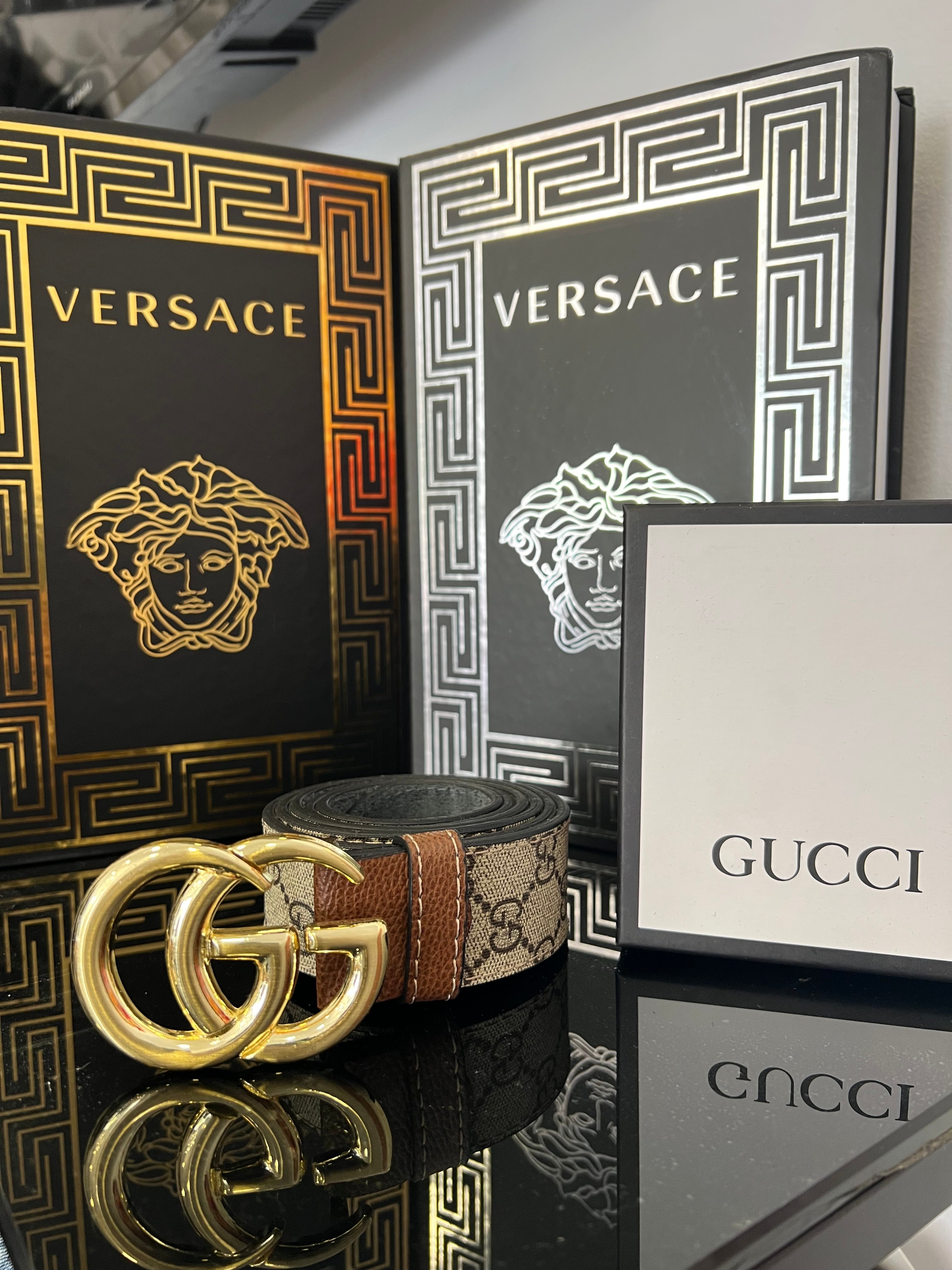 Gucci Belt Beige/Gold