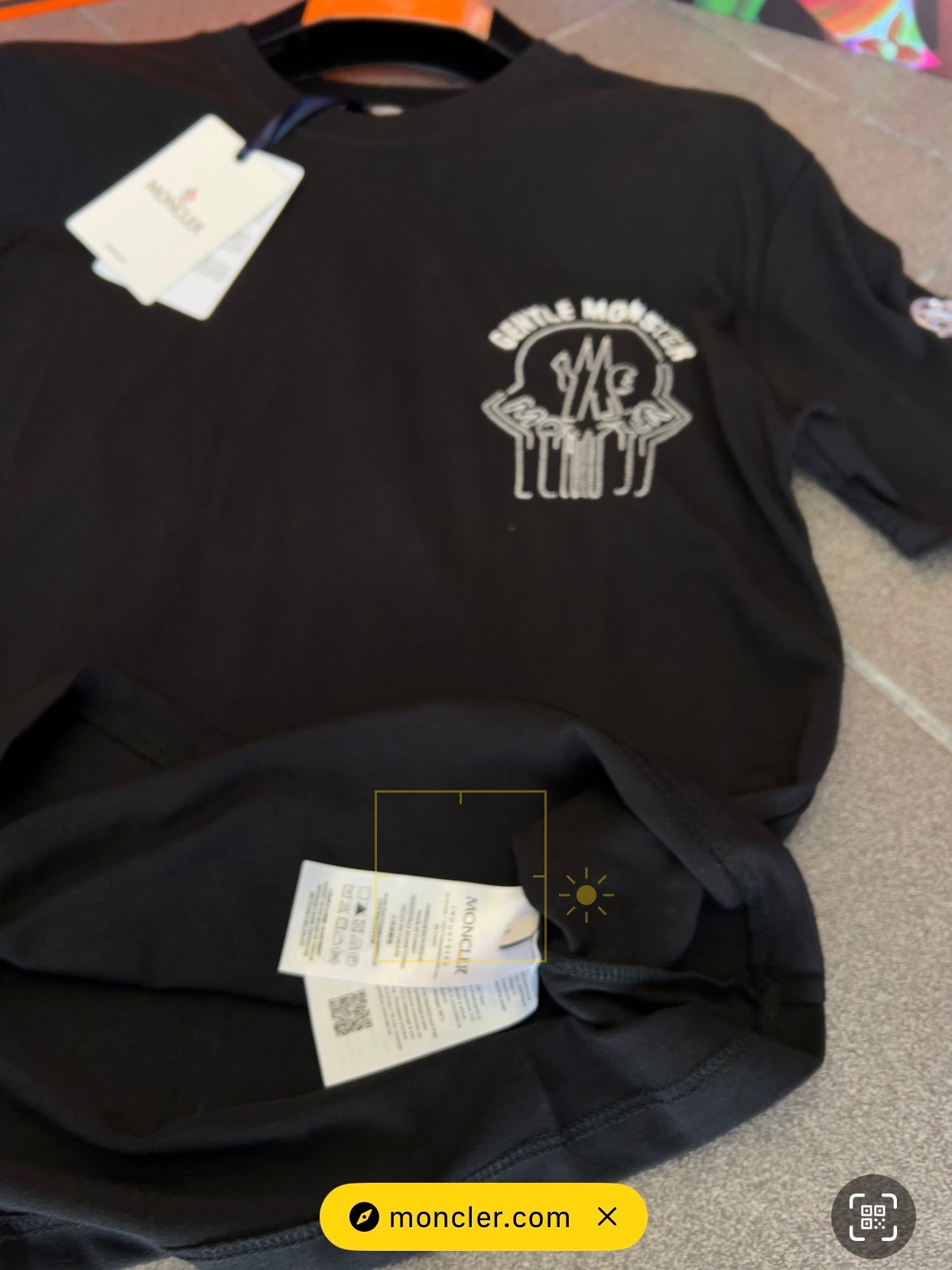 T-Shirt Moncler Over Fit Gentle Monster Black