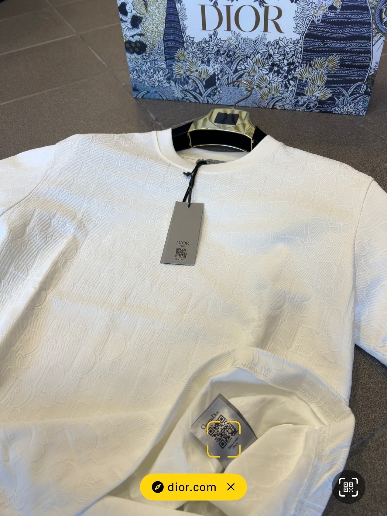 T-Shirt C.Dior Over Fit White Oxfrd