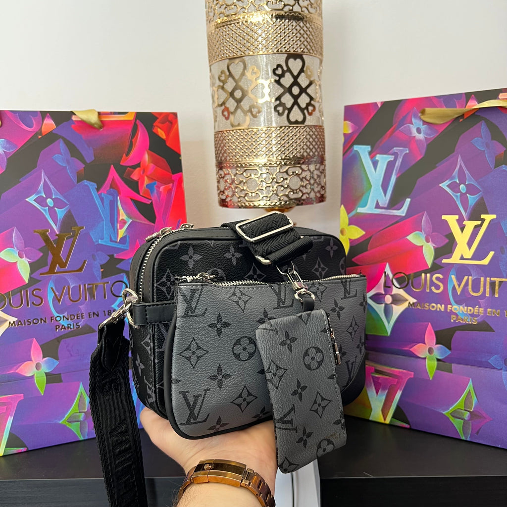 LV Trio Pochette  Grey/Black