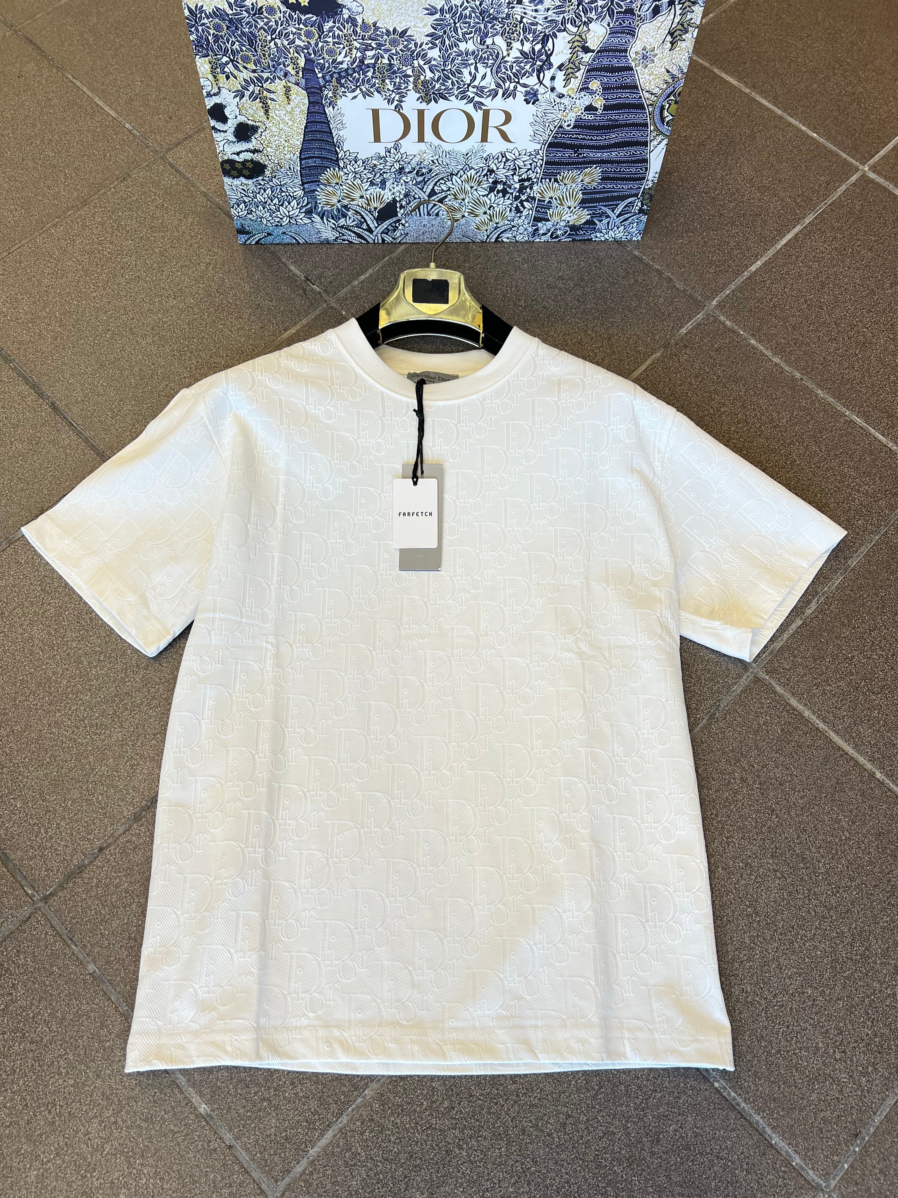 T-Shirt C.Dior Over Fit White Oxfrd