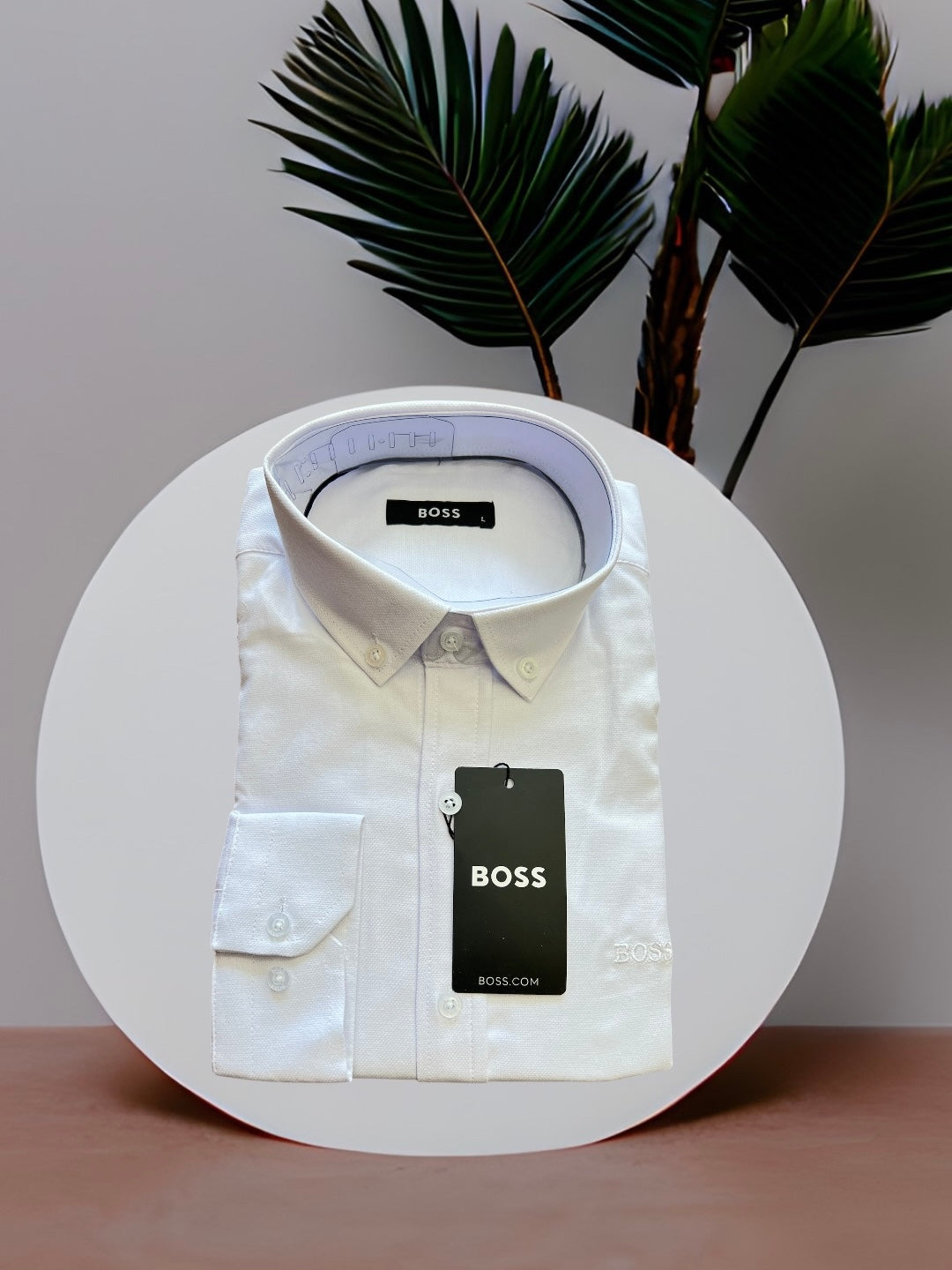 Άσπρο Πουκάμισο Boss Oxford