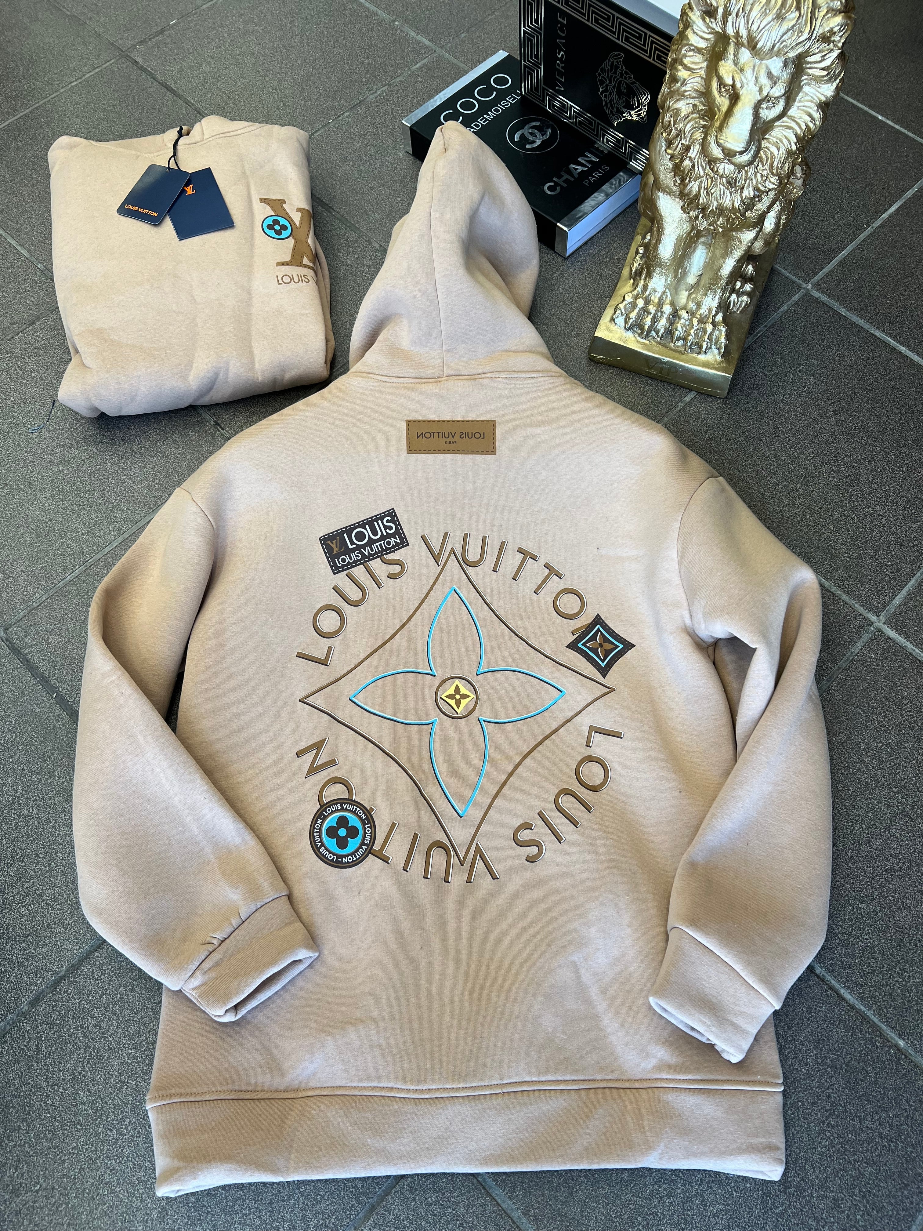 Hoodie LV Oversize Beige