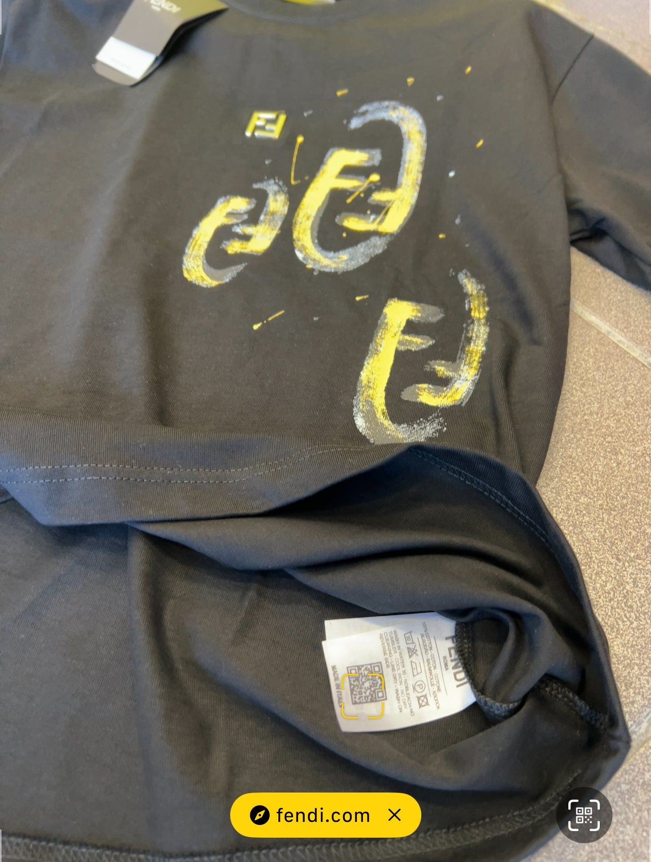 T-Shirt Fendi Over Fit Black FR