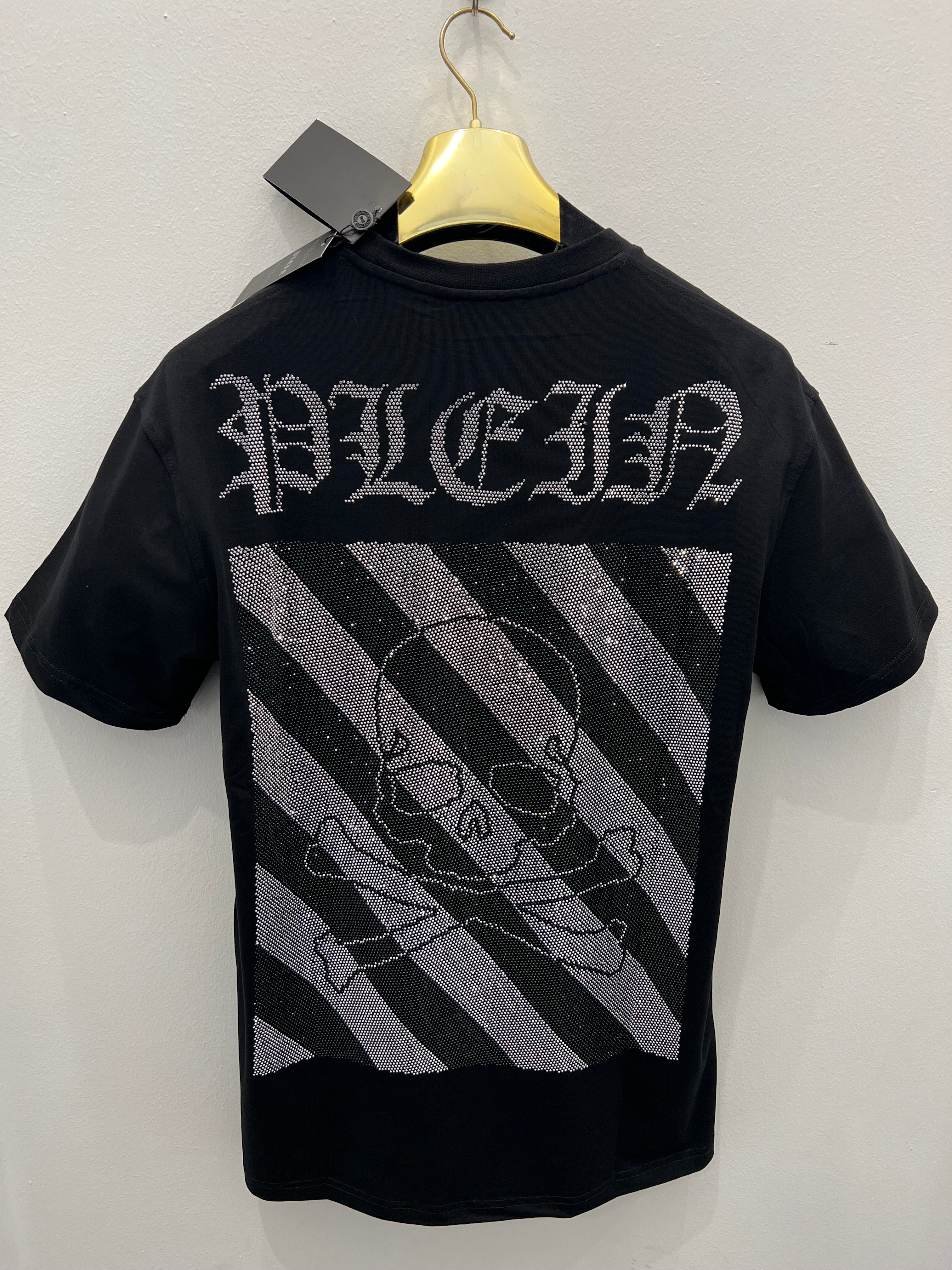 T-Shirt Philip Plein Striped Stras