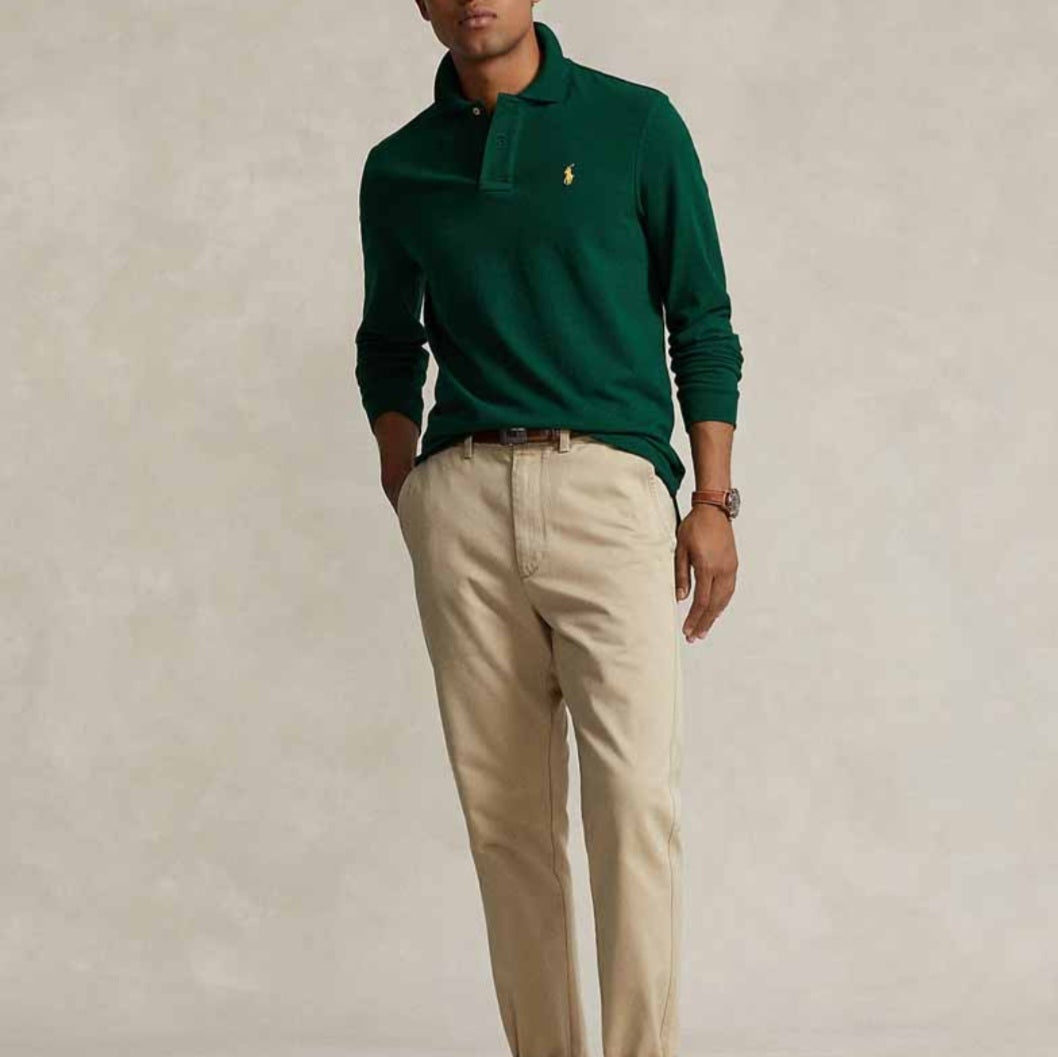 Raulph Lauren Longsleeve Shirt Polo Green Oil