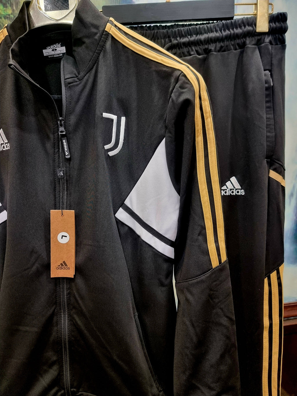Juventus Adidas Tracksuit Black
