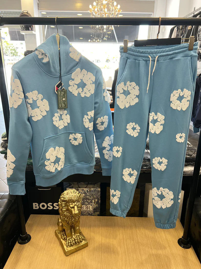 Σετ Φόρμας Denim Tears The Cotton Wreath Over Size Γαλάζιο