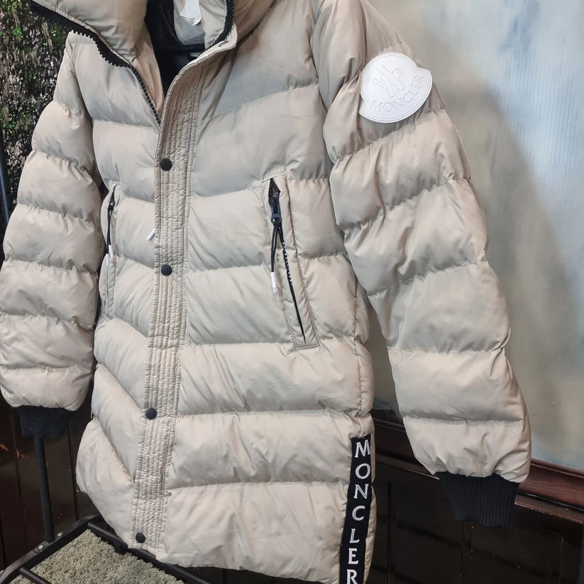 Μπουφάν Μακρύ Puffer Moncler Jacket Beige