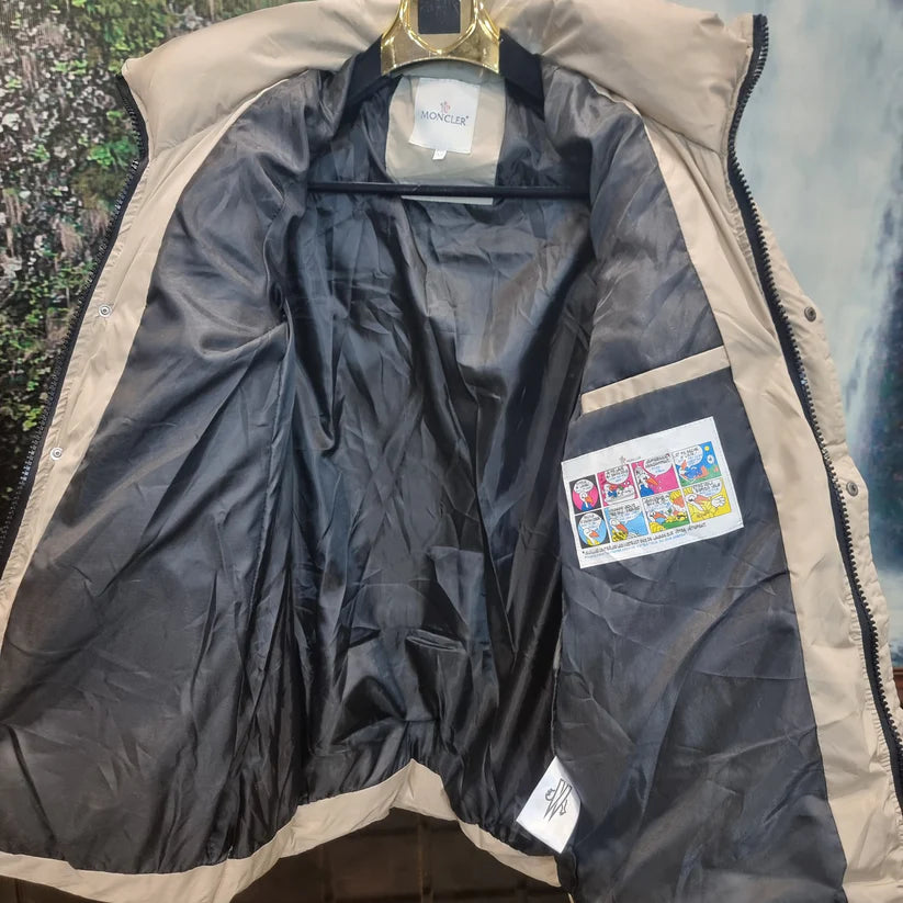 Μπουφάν Μακρύ Puffer Moncler Jacket Beige